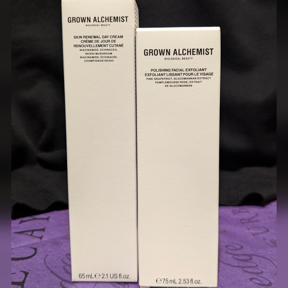 Grown Alchemist Duo: Skin Renewal Day Cream AND Polishing Facial Exfoliant